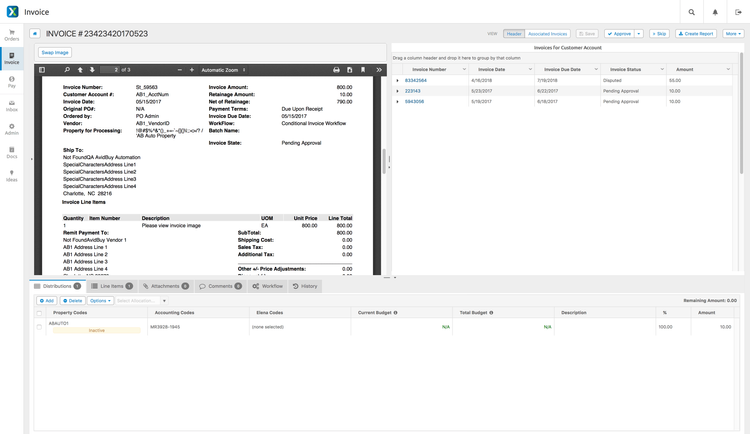 AvidXchange Accounts Payable Invoices