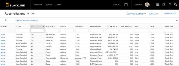 BlackLine Bank Reconciliation Software