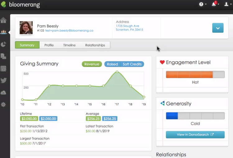 Bloomerang Fundraising Software