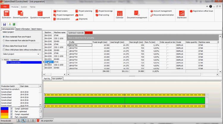 ConstruSteel Job Preparation