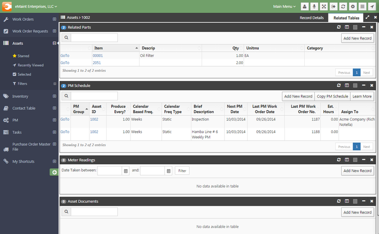 eMaint CMMS Inventory Management