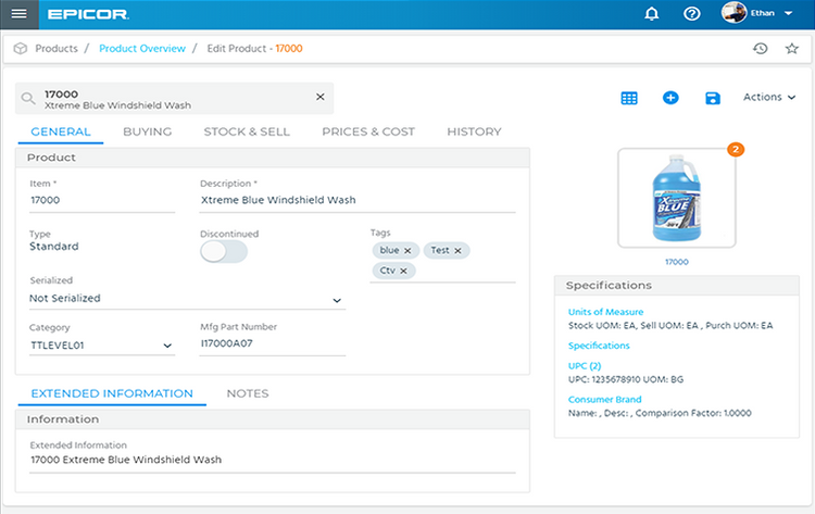 Epicor Retail Inventory