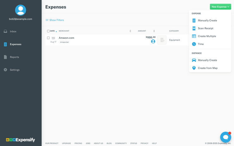 Expensify expense management software