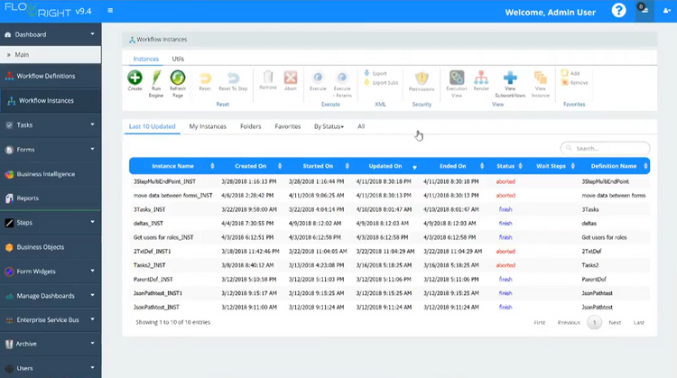 FlowWright Workflow Instances