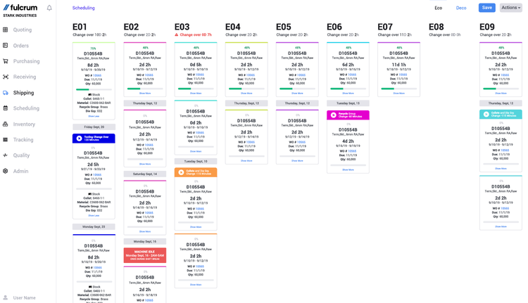 Fulcrum Scheduling Factory Automation Software