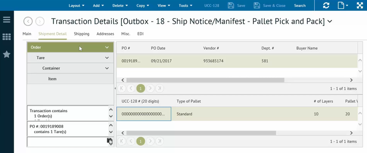 TrueCommerce Transaction Details VMI Solutions