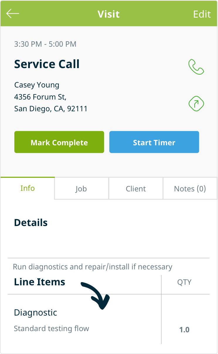 Jobber Jobs Line Items Plumbing Software