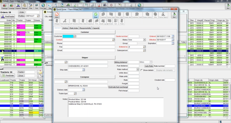 LoadMaster Quotes Trucking Dispatch Software