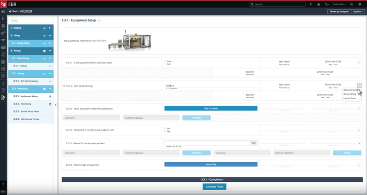 Equipment Setup MasterControl Shop Floor Control Software