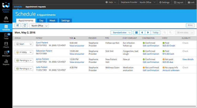 Practice Fusion Medical Appointment Scheduling Software