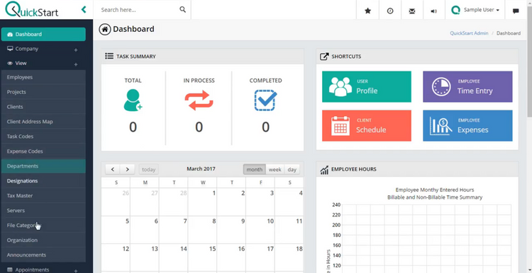 QuickStart Dashboard Accounting Practice Management Software