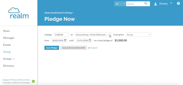 Acs Technologies Realm Church Accounting Software 2021 Reviews