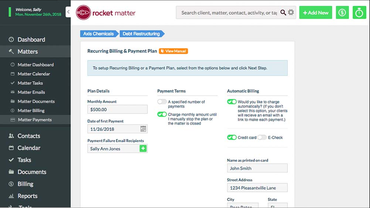 Rocket Matter Legal Billing Software