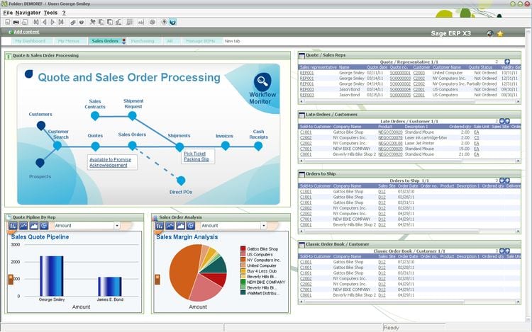 Quoting and Sales Order Processing Sage X3 ERP Software
