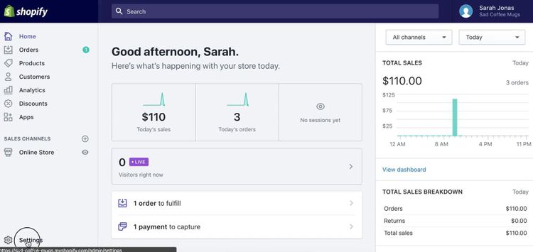 Shopify User Dashboard