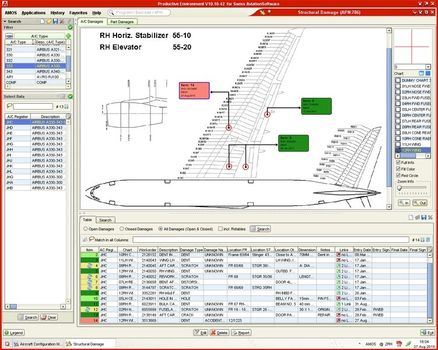Aircraft maintenance tracking software