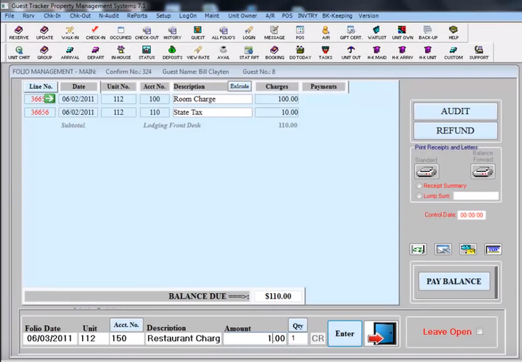 TCS Hotel Software Guest Tracker Billing