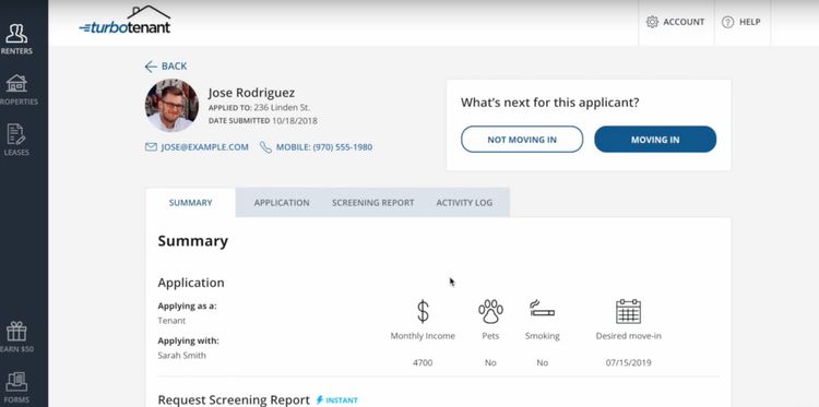 TurboTenant Online Rental Application Free Rental Property Management Software