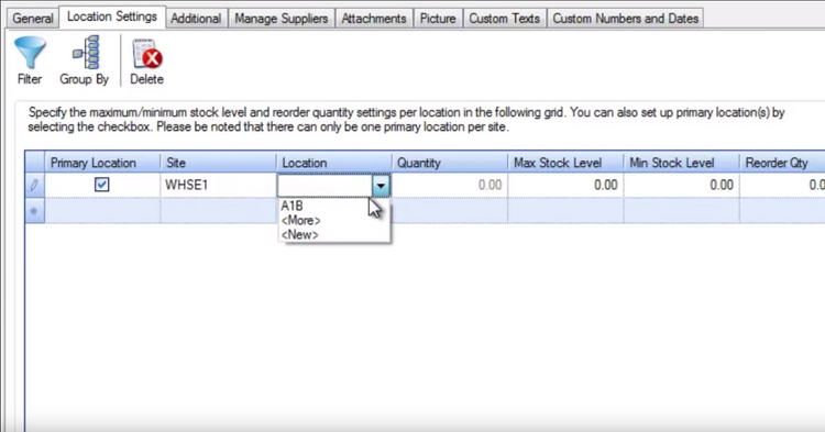 WASP Inventory Control Stock Quantities