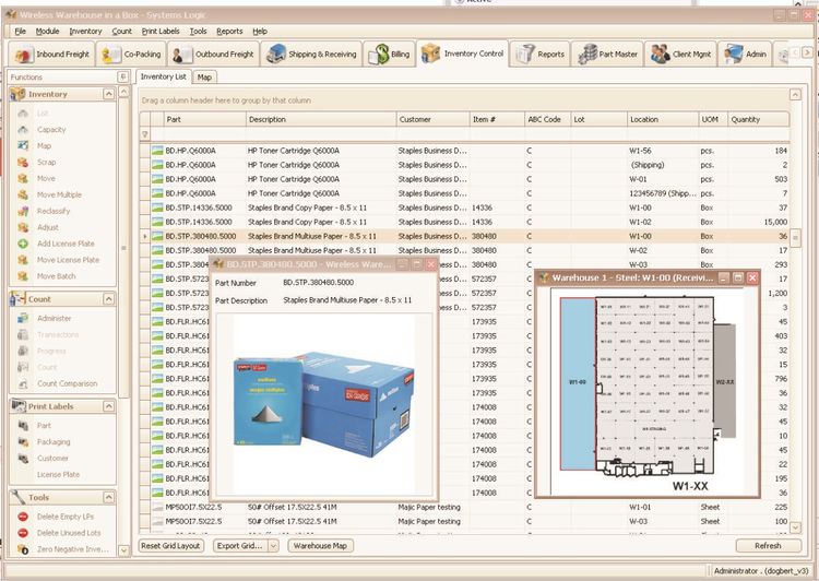 Wireless Warehouse in a Box Inventory Control