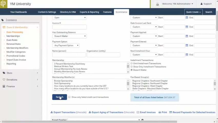 Membership Management Software, Club Administration