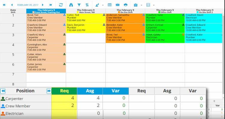 Snap Schedule Construction Employee Scheduling Software