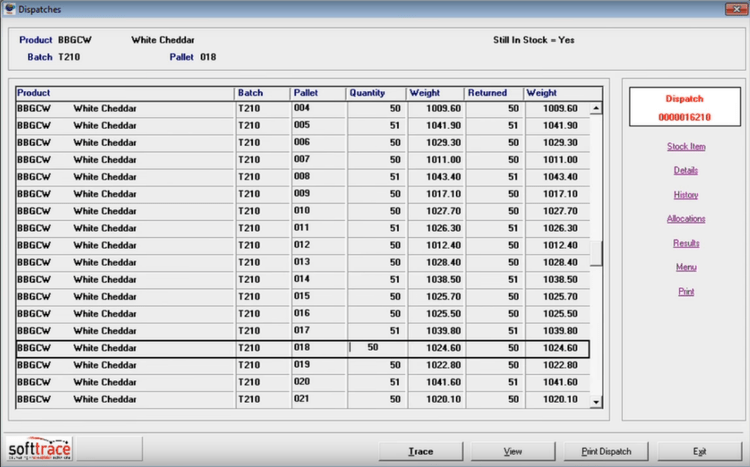 SoftTrace Dispatches Food Traceability Software