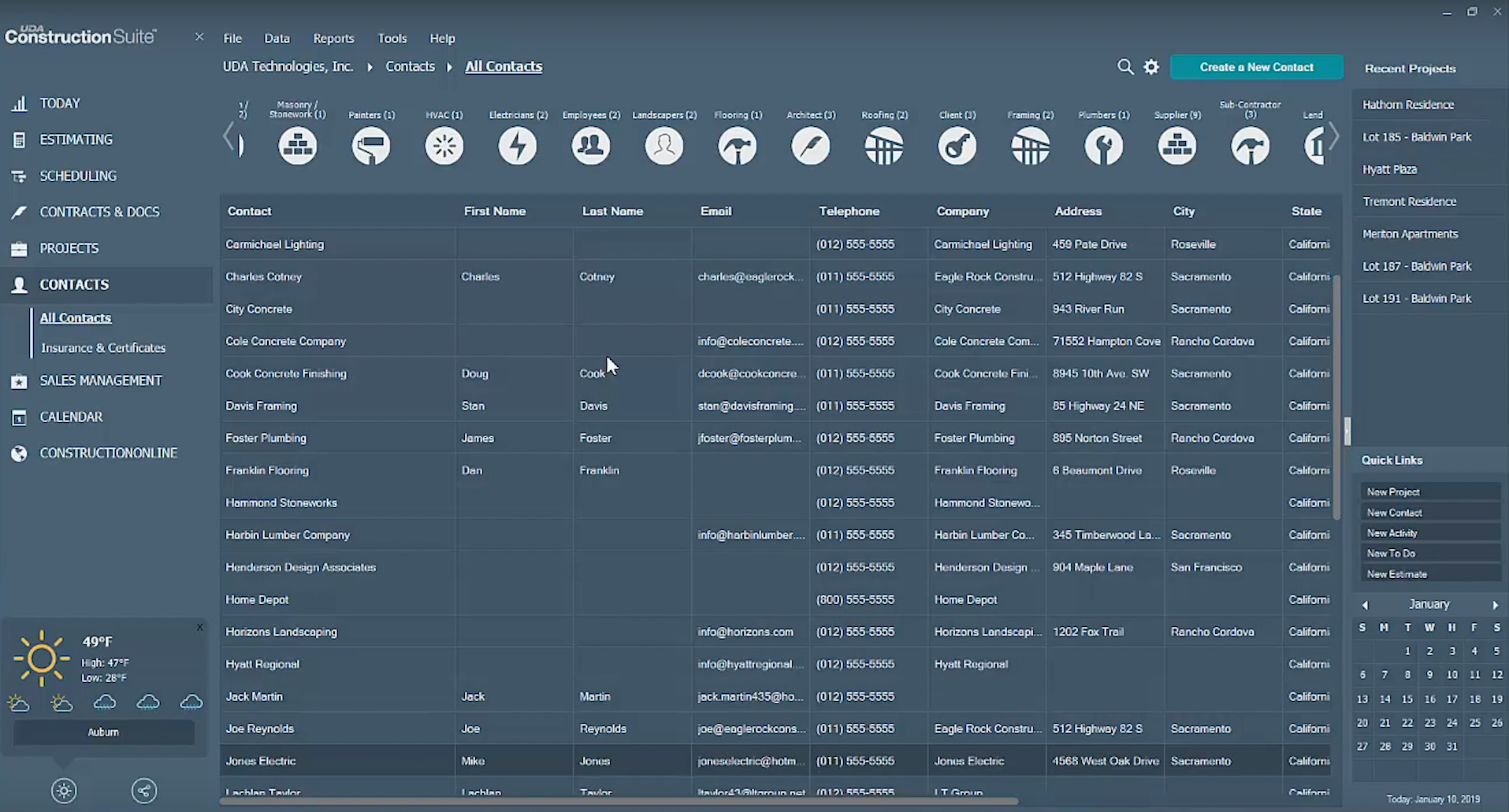 uda construction suite support