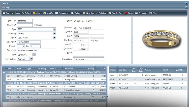 Managing an inventory item in RightClick Manufacturing