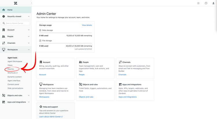 Zendesk Admin Dashboard