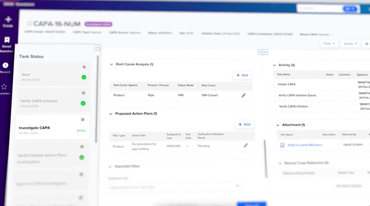 SmartSolve CAPA Record