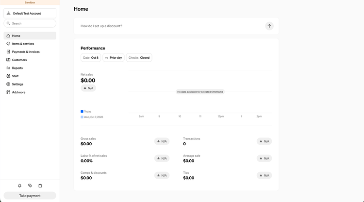 Square POS Dashboard