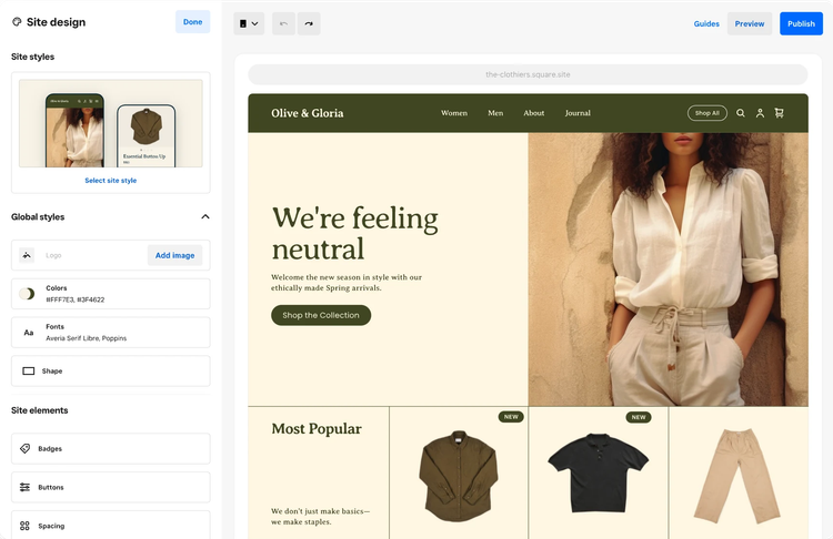 Square Website Design