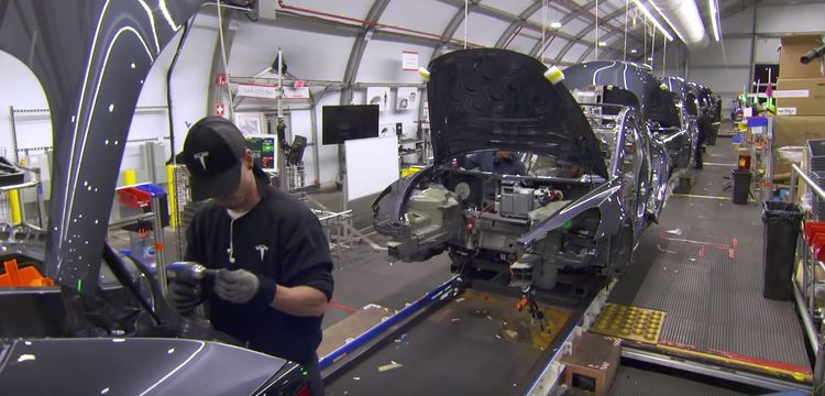 Tesla Model 3 Production Tent